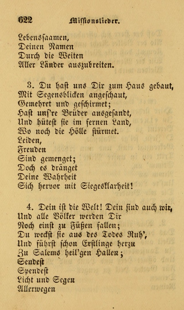 Die Pilgerharfe: eine sammlung evangelischer lieder, für den Gebrauch gläubig getauster Christen und der Gemeinden des Herrn in Nordamerika page 622