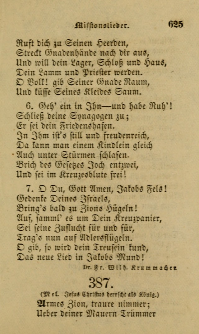 Die Pilgerharfe: eine sammlung evangelischer lieder, für den Gebrauch gläubig getauster Christen und der Gemeinden des Herrn in Nordamerika page 625