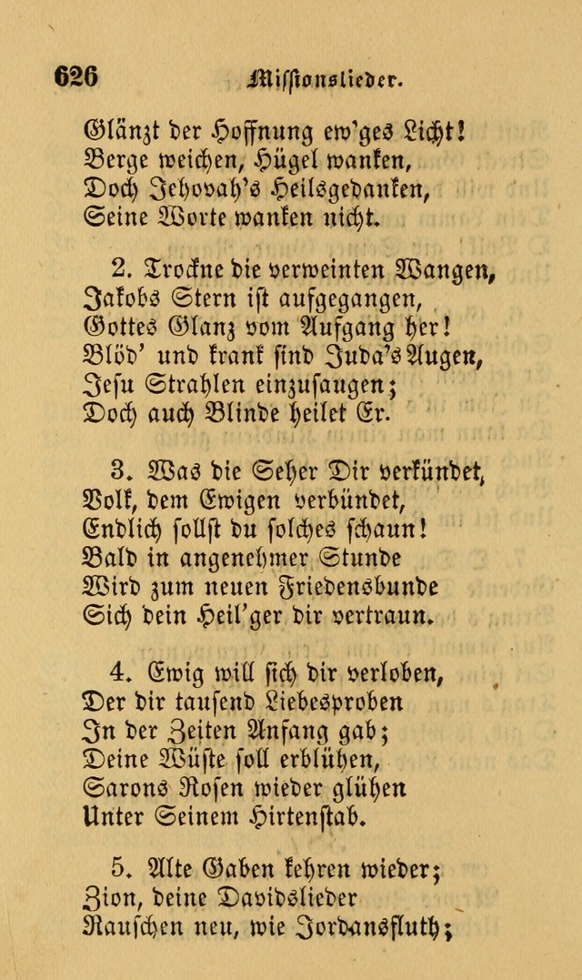 Die Pilgerharfe: eine sammlung evangelischer lieder, für den Gebrauch gläubig getauster Christen und der Gemeinden des Herrn in Nordamerika page 626