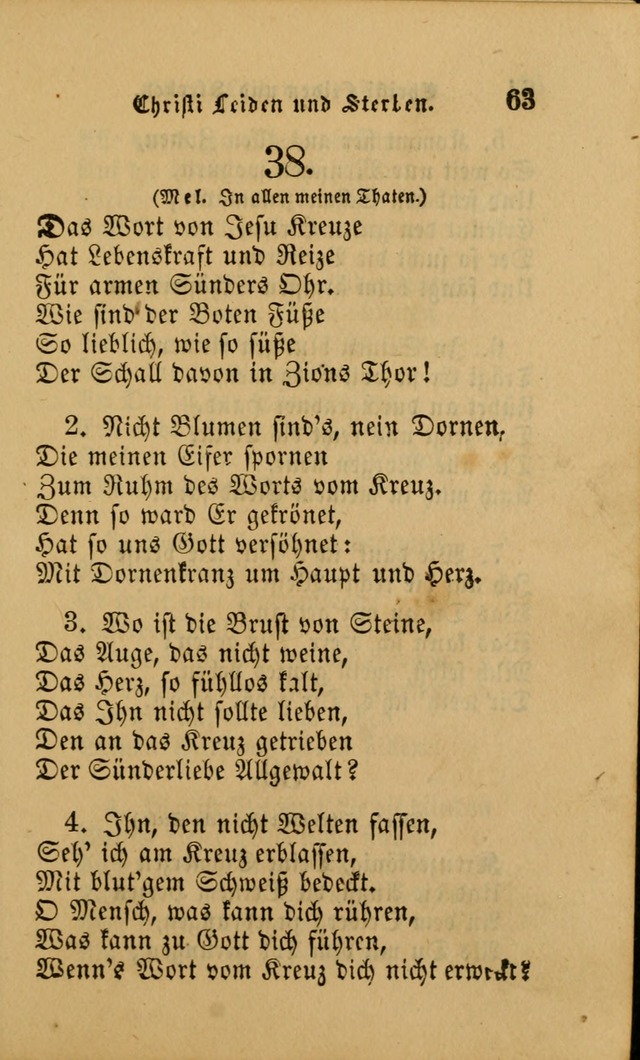 Die Pilgerharfe: eine sammlung evangelischer lieder, für den Gebrauch gläubig getauster Christen und der Gemeinden des Herrn in Nordamerika page 63