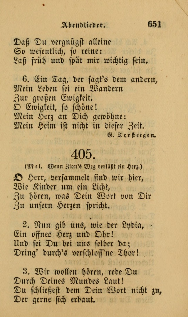 Die Pilgerharfe: eine sammlung evangelischer lieder, für den Gebrauch gläubig getauster Christen und der Gemeinden des Herrn in Nordamerika page 651