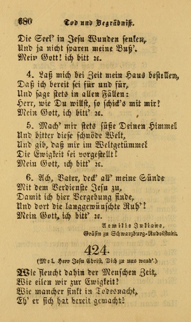 Die Pilgerharfe: eine sammlung evangelischer lieder, für den Gebrauch gläubig getauster Christen und der Gemeinden des Herrn in Nordamerika page 680