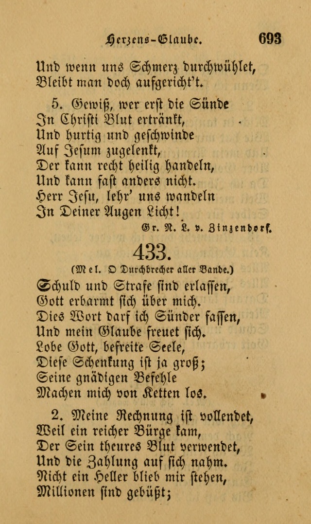 Die Pilgerharfe: eine sammlung evangelischer lieder, für den Gebrauch gläubig getauster Christen und der Gemeinden des Herrn in Nordamerika page 693