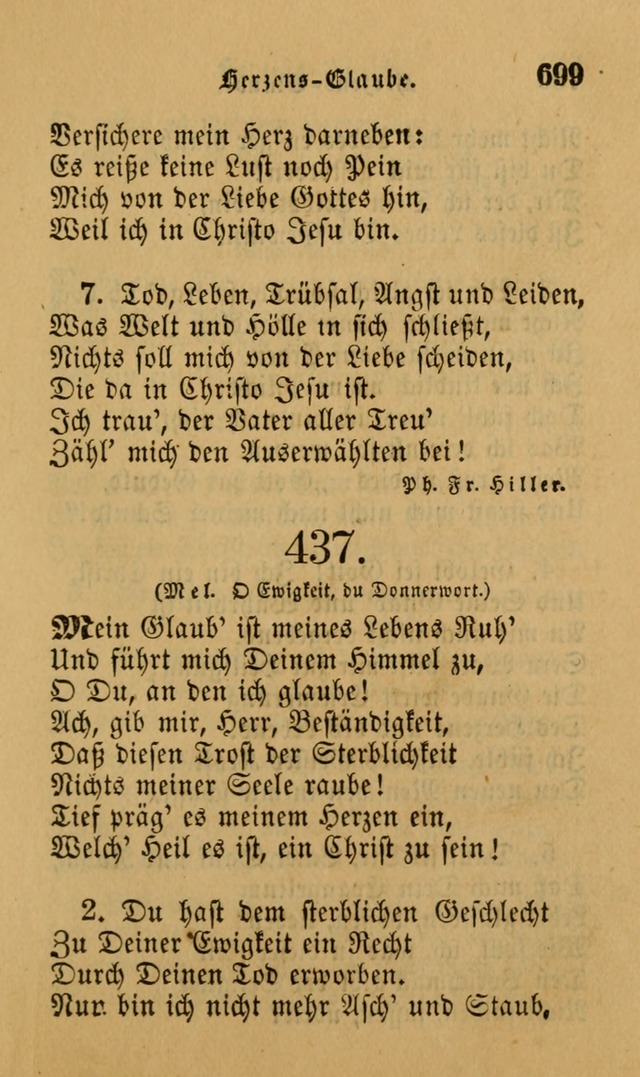 Die Pilgerharfe: eine sammlung evangelischer lieder, für den Gebrauch gläubig getauster Christen und der Gemeinden des Herrn in Nordamerika page 699