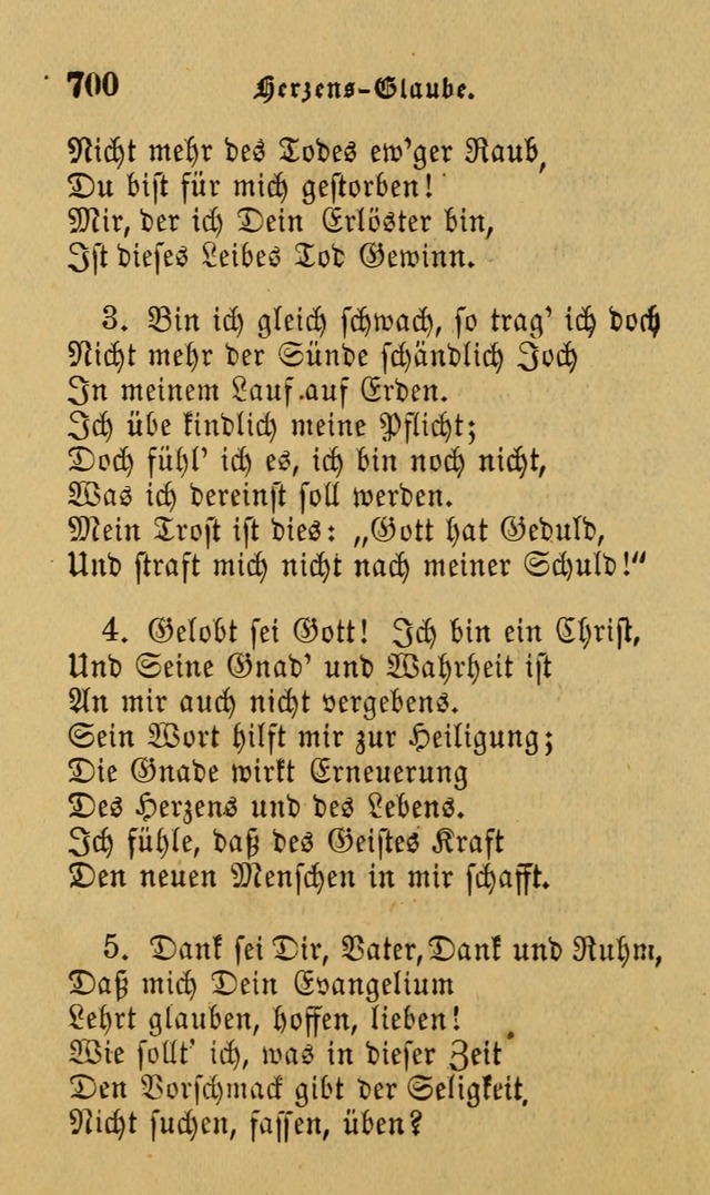 Die Pilgerharfe: eine sammlung evangelischer lieder, für den Gebrauch gläubig getauster Christen und der Gemeinden des Herrn in Nordamerika page 700