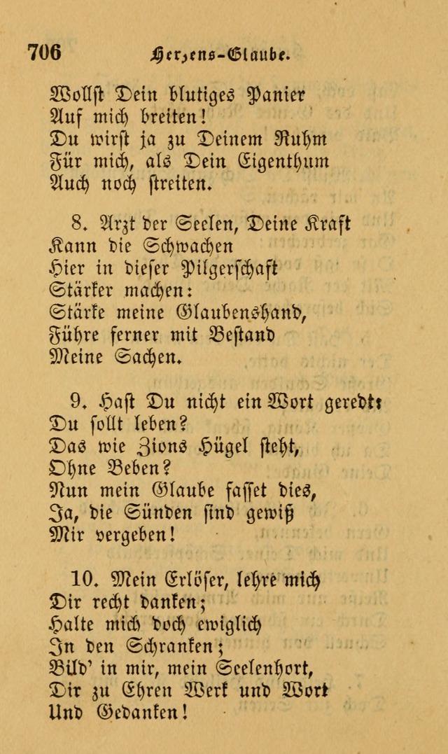 Die Pilgerharfe: eine sammlung evangelischer lieder, für den Gebrauch gläubig getauster Christen und der Gemeinden des Herrn in Nordamerika page 706