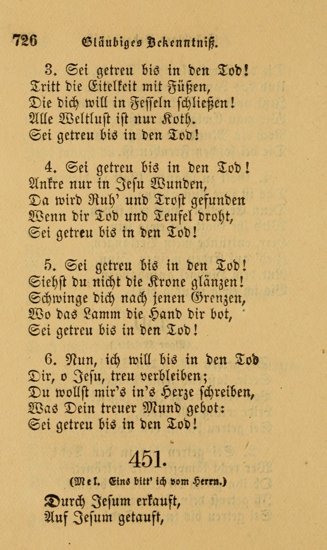 Die Pilgerharfe: eine sammlung evangelischer lieder, für den Gebrauch gläubig getauster Christen und der Gemeinden des Herrn in Nordamerika page 726