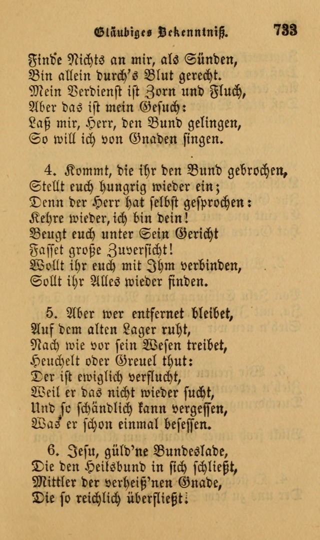 Die Pilgerharfe: eine sammlung evangelischer lieder, für den Gebrauch gläubig getauster Christen und der Gemeinden des Herrn in Nordamerika page 733