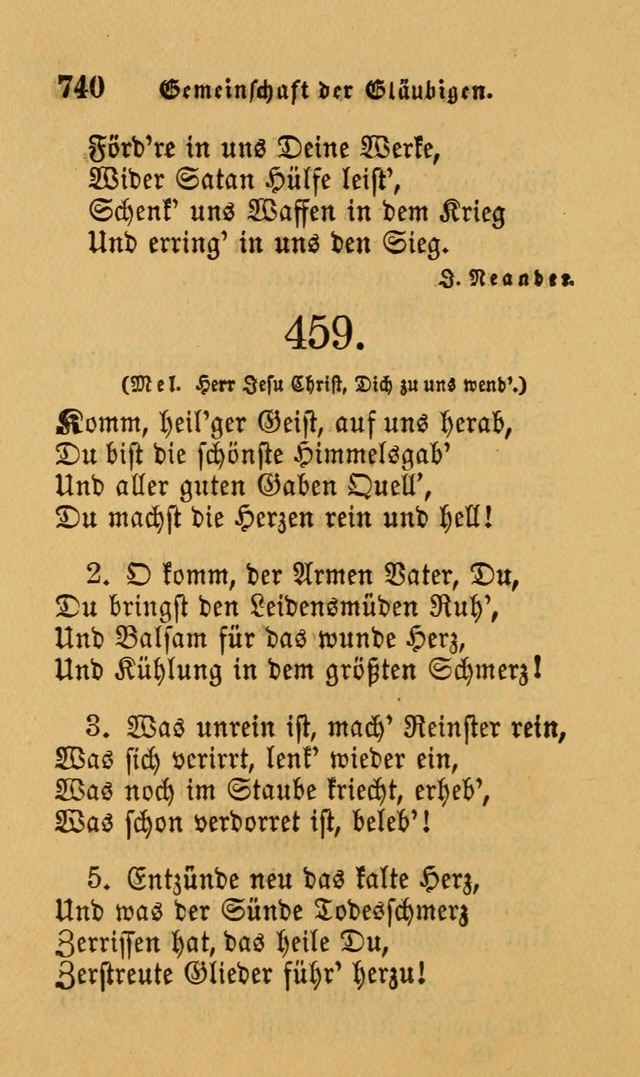 Die Pilgerharfe: eine sammlung evangelischer lieder, für den Gebrauch gläubig getauster Christen und der Gemeinden des Herrn in Nordamerika page 740