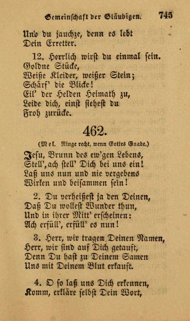 Die Pilgerharfe: eine sammlung evangelischer lieder, für den Gebrauch gläubig getauster Christen und der Gemeinden des Herrn in Nordamerika page 745