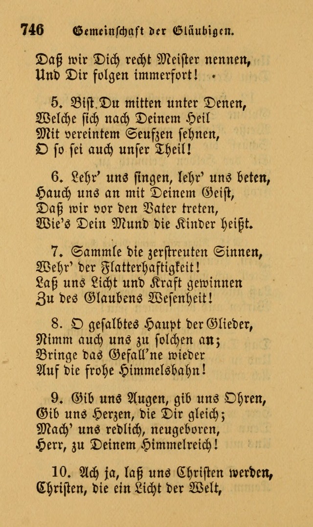 Die Pilgerharfe: eine sammlung evangelischer lieder, für den Gebrauch gläubig getauster Christen und der Gemeinden des Herrn in Nordamerika page 746