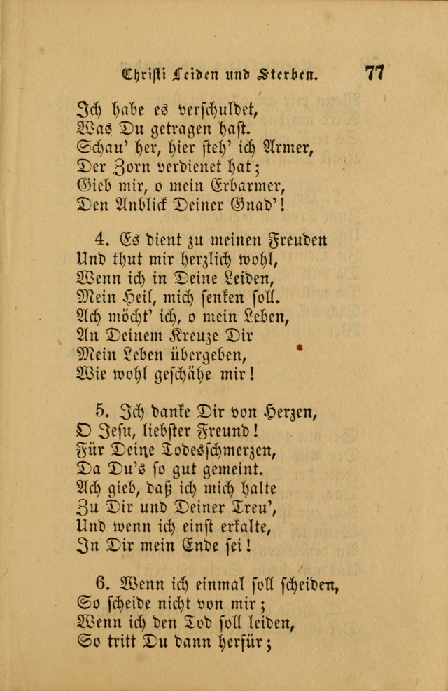 Die Pilgerharfe: eine sammlung evangelischer lieder, für den Gebrauch gläubig getauster Christen und der Gemeinden des Herrn in Nordamerika page 77