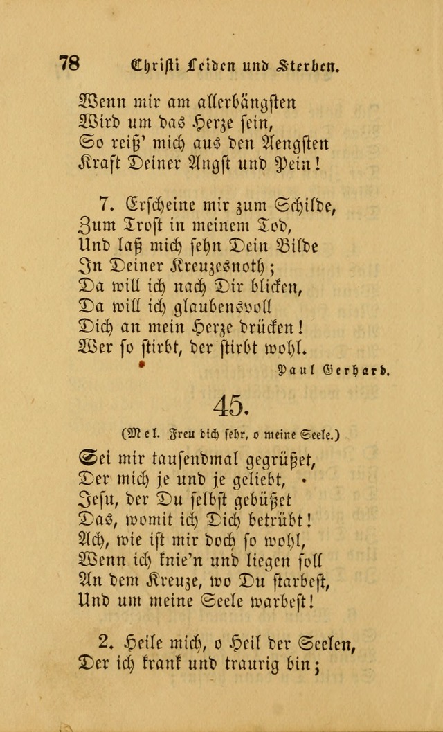 Die Pilgerharfe: eine sammlung evangelischer lieder, für den Gebrauch gläubig getauster Christen und der Gemeinden des Herrn in Nordamerika page 78