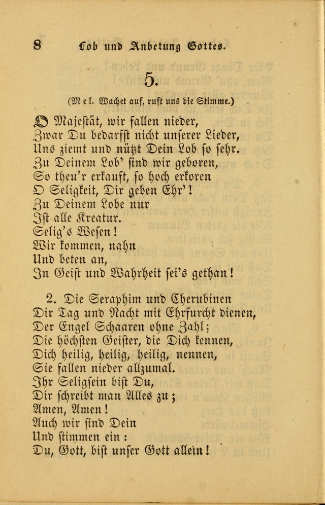 Die Pilgerharfe: eine sammlung evangelischer lieder, für den Gebrauch gläubig getauster Christen und der Gemeinden des Herrn in Nordamerika page 8