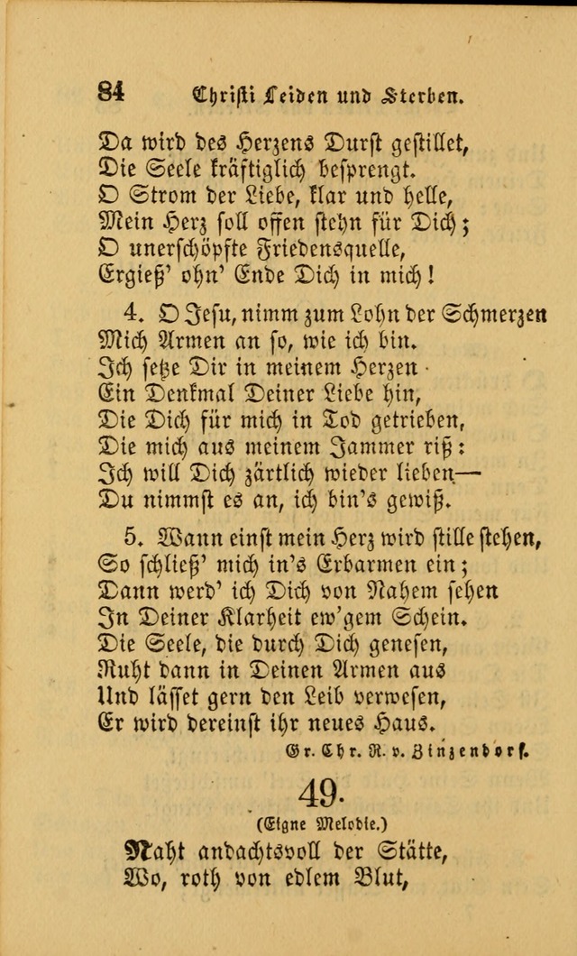 Die Pilgerharfe: eine sammlung evangelischer lieder, für den Gebrauch gläubig getauster Christen und der Gemeinden des Herrn in Nordamerika page 84