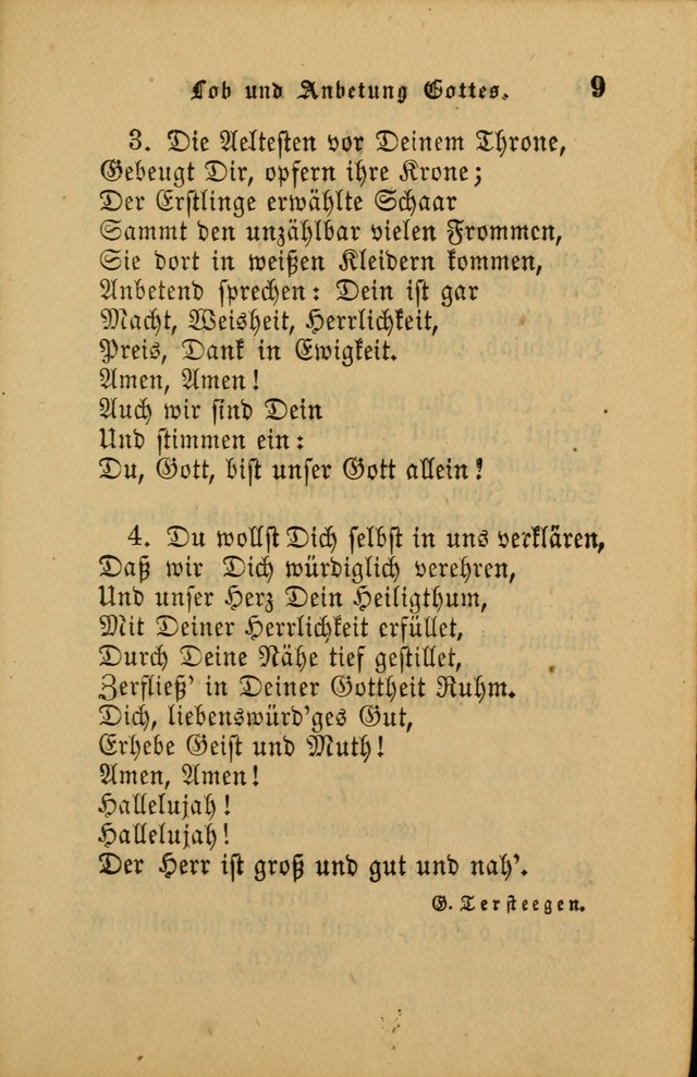 Die Pilgerharfe: eine sammlung evangelischer lieder, für den Gebrauch gläubig getauster Christen und der Gemeinden des Herrn in Nordamerika page 9