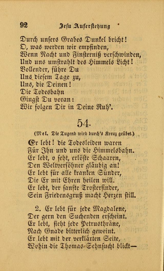 Die Pilgerharfe: eine sammlung evangelischer lieder, für den Gebrauch gläubig getauster Christen und der Gemeinden des Herrn in Nordamerika page 92