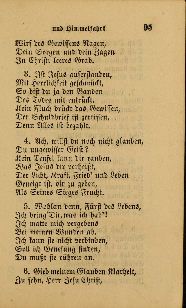 Die Pilgerharfe: eine sammlung evangelischer lieder, für den Gebrauch gläubig getauster Christen und der Gemeinden des Herrn in Nordamerika page 95