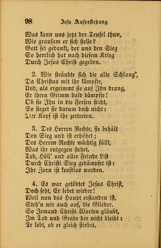 Die Pilgerharfe: eine sammlung evangelischer lieder, für den Gebrauch gläubig getauster Christen und der Gemeinden des Herrn in Nordamerika page 98