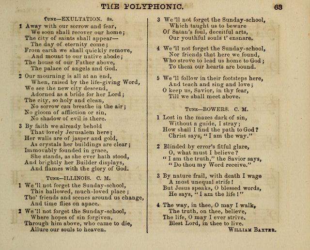 The Polyphonic; or Juvenile Choralist; containing a great variety of music and hymns, both new & old, designed for schools and youth page 62