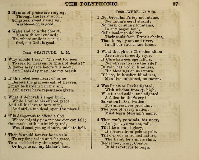 The Polyphonic; or Juvenile Choralist; containing a great variety of music and hymns, both new & old, designed for schools and youth page 66