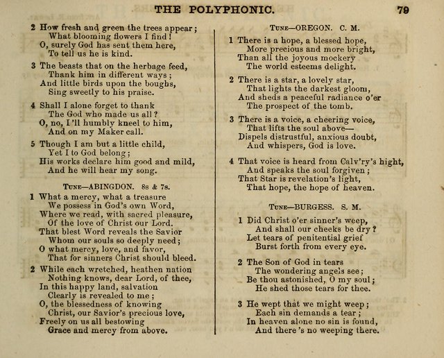 The Polyphonic; or Juvenile Choralist; containing a great variety of music and hymns, both new & old, designed for schools and youth page 78