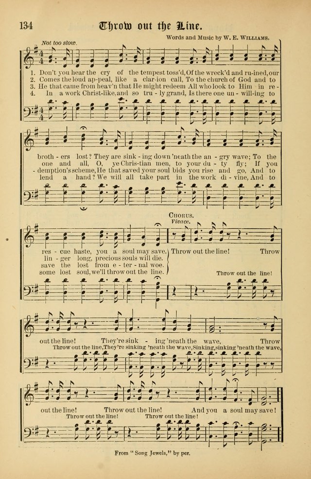 The Peacemaker: a collection of sacred songs and hymns for use in all services of the church, Sunday-school, home circle, and all kinds of evangelistic work page 134