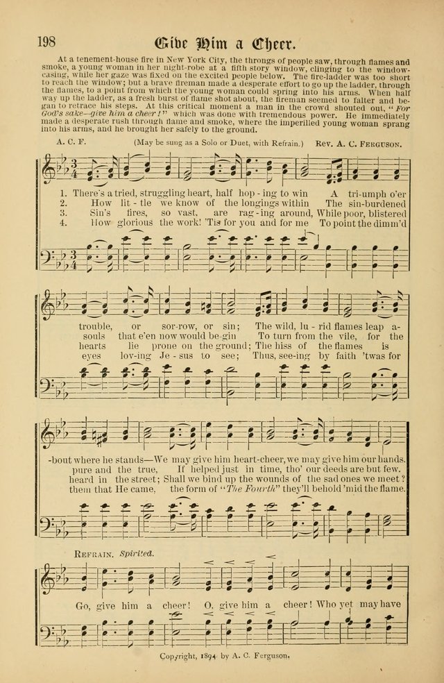 The Peacemaker: a collection of sacred songs and hymns for use in all services of the church, Sunday-school, home circle, and all kinds of evangelistic work page 198