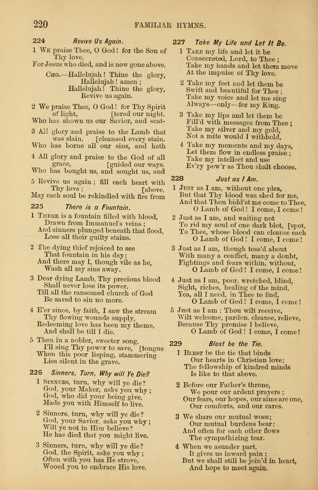 The Peacemaker: a collection of sacred songs and hymns for use in all services of the church, Sunday-school, home circle, and all kinds of evangelistic work page 220