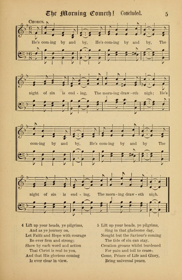 The Peacemaker: a collection of sacred songs and hymns for use in all services of the church, Sunday-school, home circle, and all kinds of evangelistic work page 5