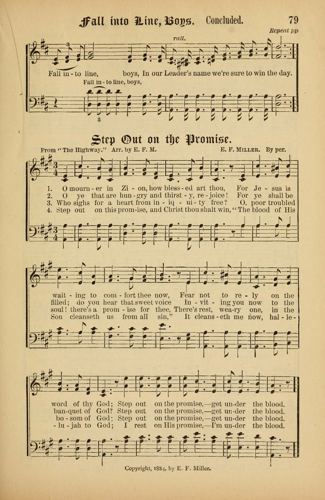 The Peacemaker: a collection of sacred songs and hymns for use in all services of the church, Sunday-school, home circle, and all kinds of evangelistic work page 79