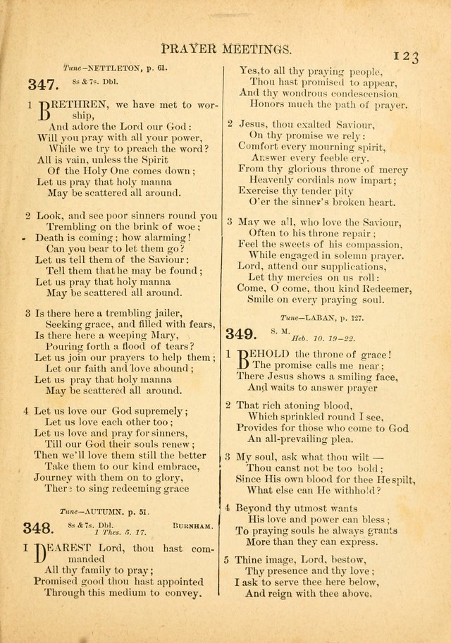 The Primitive Baptist Hymnal: a choice collection of hymns and tunes of early and late composition page 123