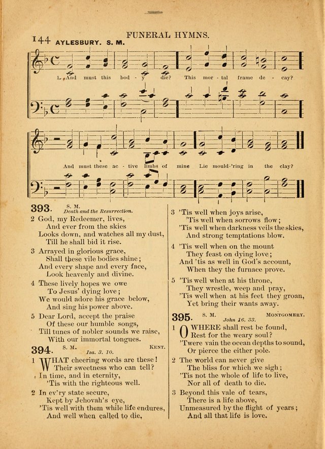 The Primitive Baptist Hymnal: a choice collection of hymns and tunes of early and late composition page 144