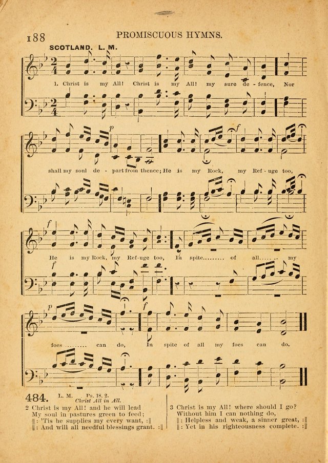 The Primitive Baptist Hymnal: a choice collection of hymns and tunes of early and late composition page 188