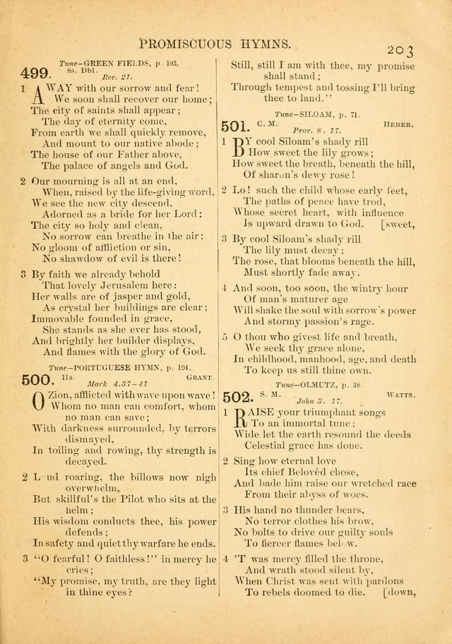 The Primitive Baptist Hymnal: a choice collection of hymns and tunes of early and late composition page 203