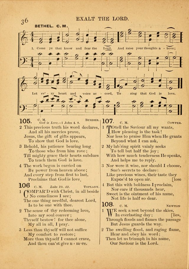 The Primitive Baptist Hymnal: a choice collection of hymns and tunes of early and late composition page 36