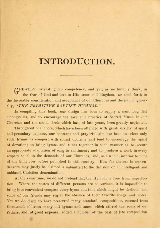 The Primitive Baptist Hymnal: a choice collection of hymns and tunes of early and late composition page v