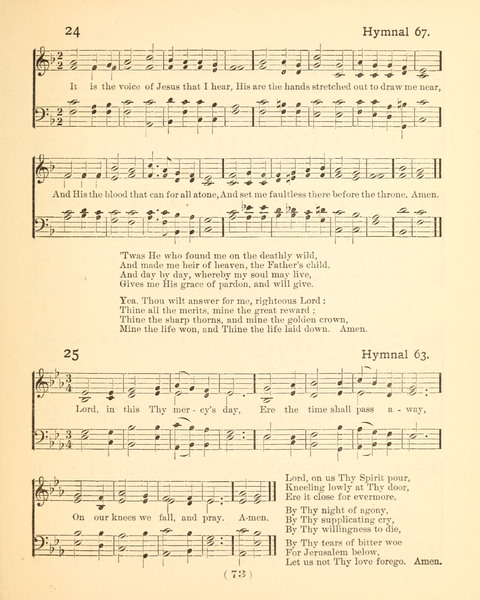 Prayer Book and Hymnal for the Sunday School page 73