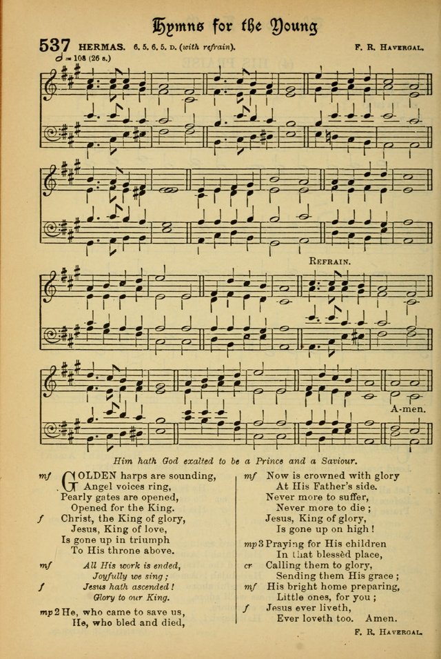 The Presbyterian Book of Praise: approved and commended by the General Assembly of the Presbyterian Church in Canada; With tunes; Part I. Selections from the Psalter. Part II. The Hymnal, rev, and en. page 724