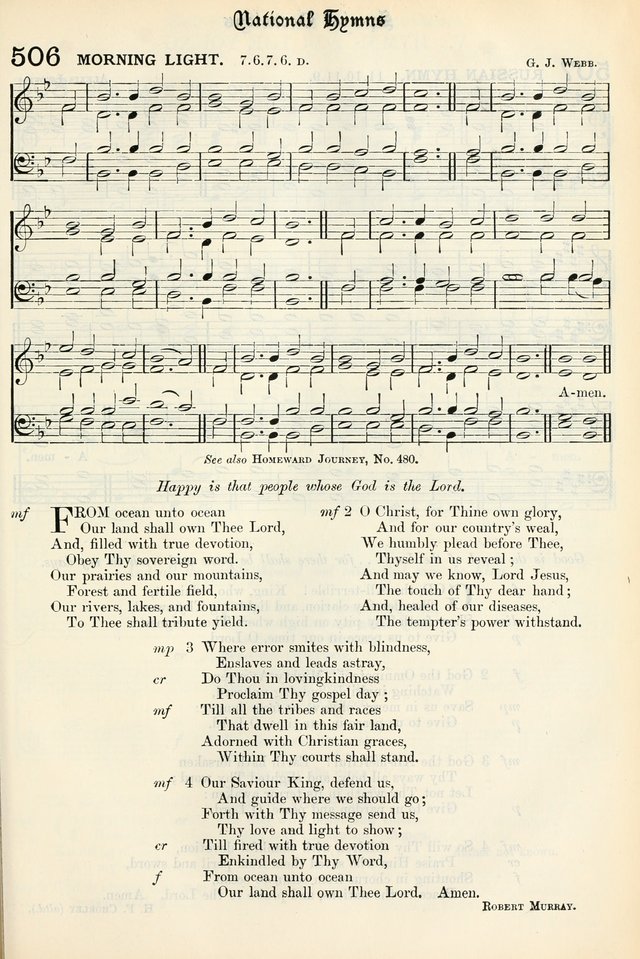 The Presbyterian Book of Praise: approved and commended by the General Assembly of the Presbyterian Church in Canada, with Tunes page 599