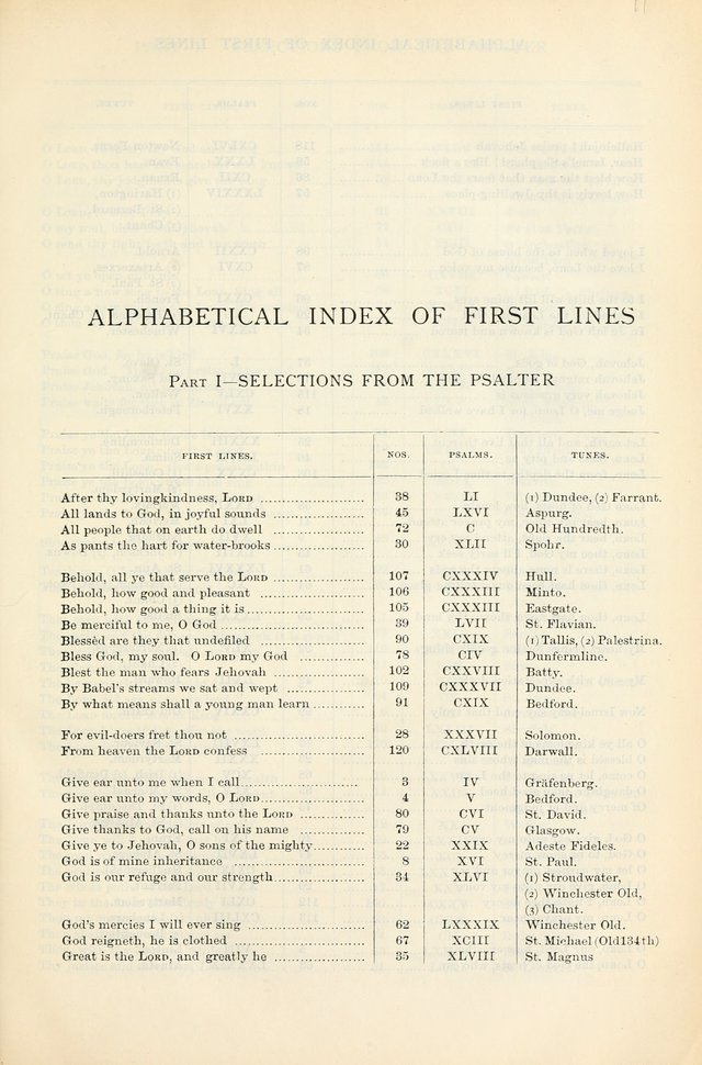 The Presbyterian Book of Praise: approved and commended by the General Assembly of the Presbyterian Church in Canada, with Tunes page xxv