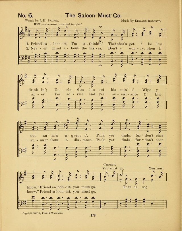 Prohibition Bells and Songs of the New Crusade: for Temperance Organizations, Reform Clubs, Prohibition Camps, and Political Campaigns page 12