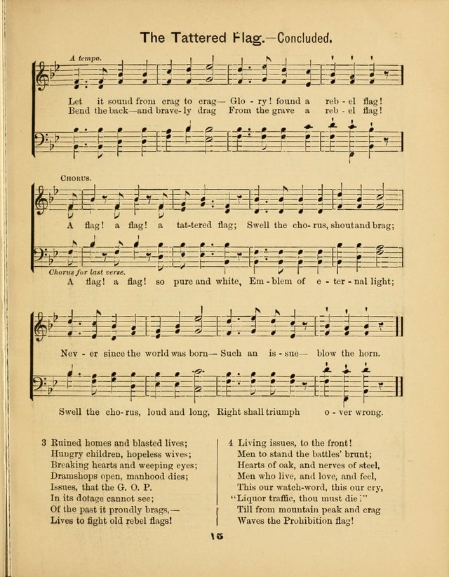 Prohibition Bells and Songs of the New Crusade: for Temperance Organizations, Reform Clubs, Prohibition Camps, and Political Campaigns page 15