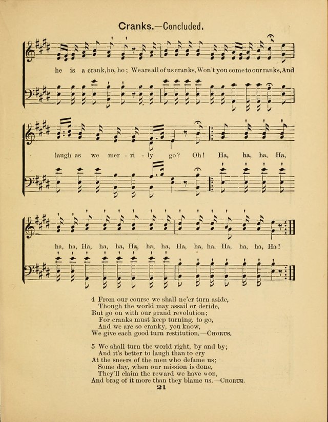 Prohibition Bells and Songs of the New Crusade: for Temperance Organizations, Reform Clubs, Prohibition Camps, and Political Campaigns page 21