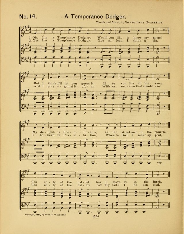 Prohibition Bells and Songs of the New Crusade: for Temperance Organizations, Reform Clubs, Prohibition Camps, and Political Campaigns page 28