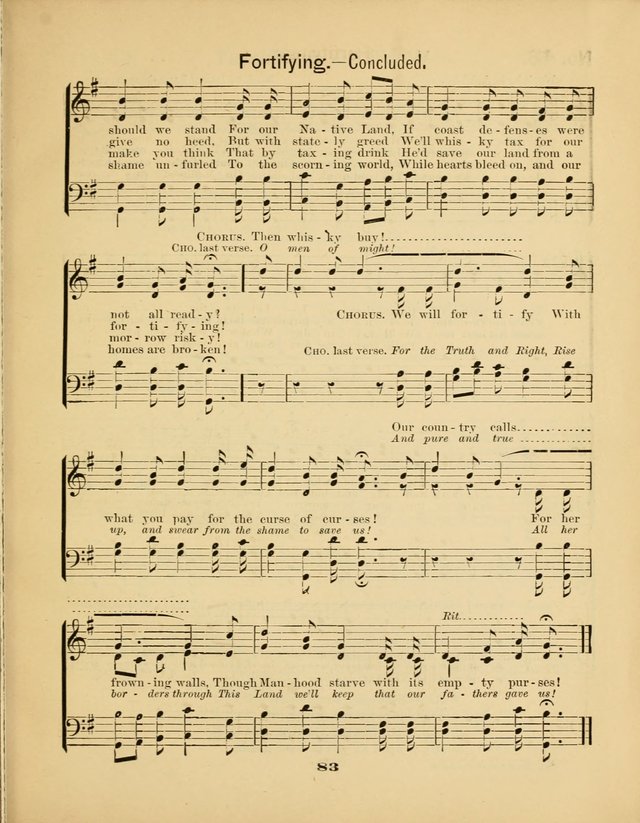 Prohibition Bells and Songs of the New Crusade: for Temperance Organizations, Reform Clubs, Prohibition Camps, and Political Campaigns page 83