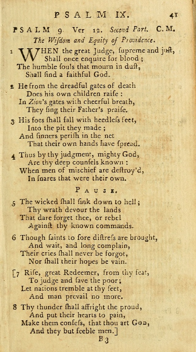 Psalms: carefully suited to the Christian worship in the United States of America: being an improvement of the old versions of the Psalms of David page 17