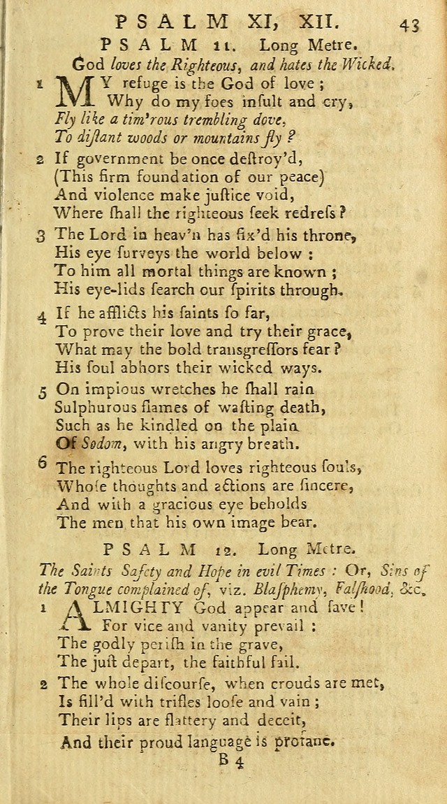 Psalms: carefully suited to the Christian worship in the United States of America: being an improvement of the old versions of the Psalms of David page 19