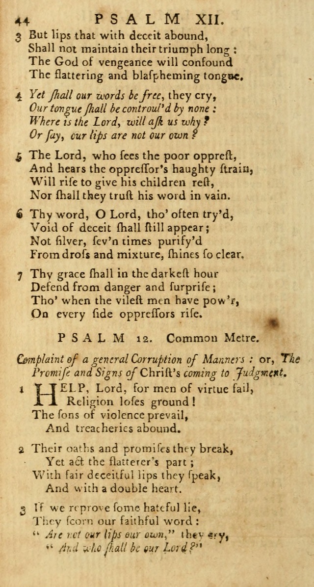 Psalms: carefully suited to the Christian worship in the United States of America: being an improvement of the old versions of the Psalms of David page 20