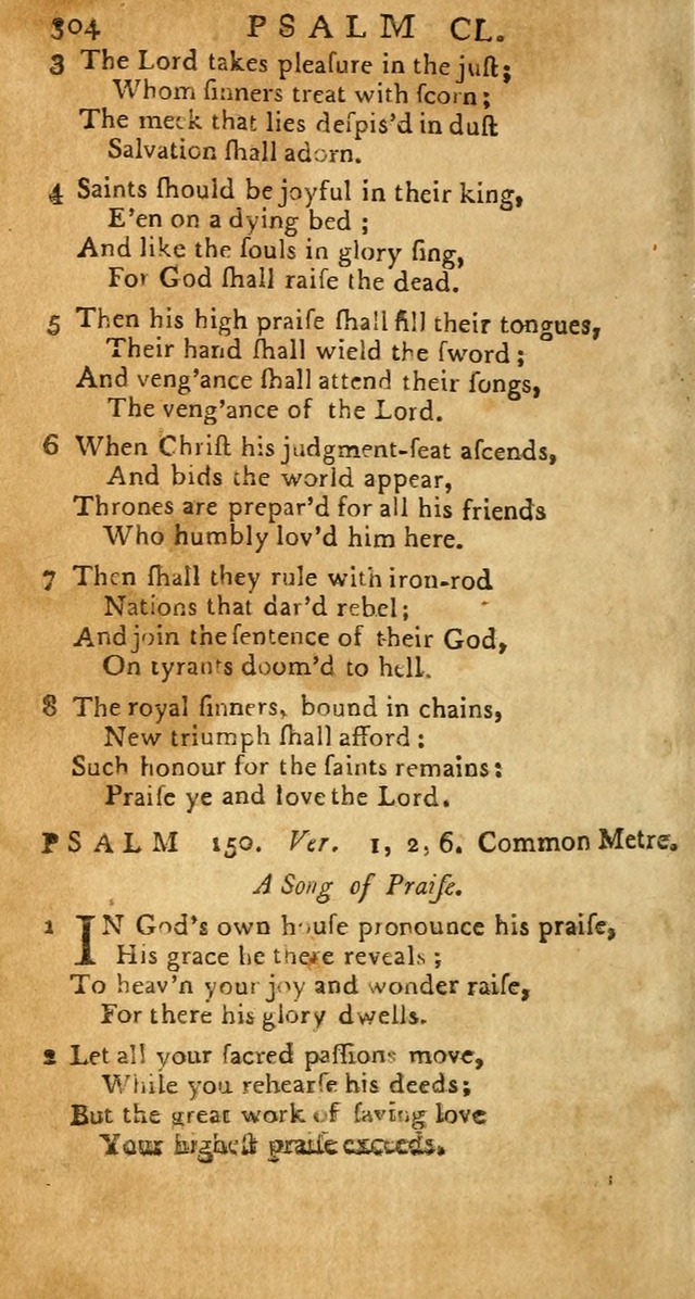 Psalms: carefully suited to the Christian worship in the United States of America: being an improvement of the old versions of the Psalms of David page 280